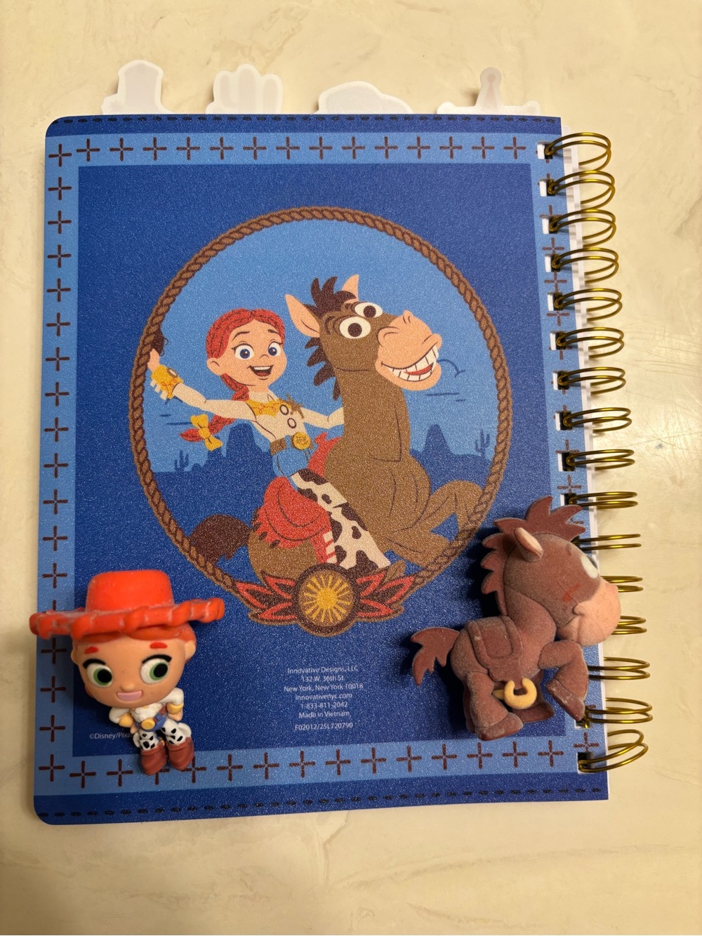 Disney Jessie Blue Spiral Notebook with Toy Charms